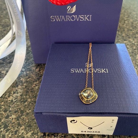 SOLD-Swarovski 18k Rose Gold-plated Black Crystal - Picture 3 of 5